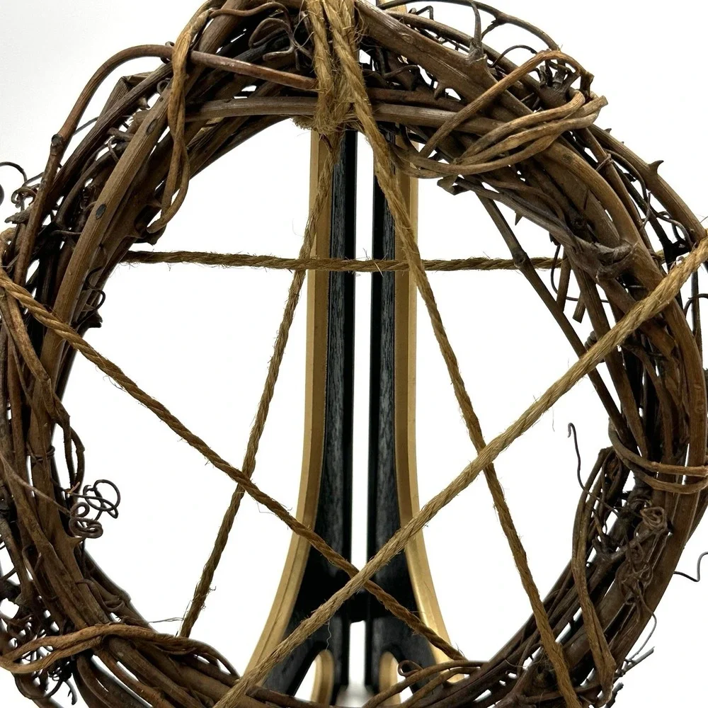 Rustic Grapevine Pentagram Wreath 7